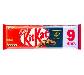 KitKat 2 Finger Dark Mint Chocolate Biscuit Bar 9 Pack